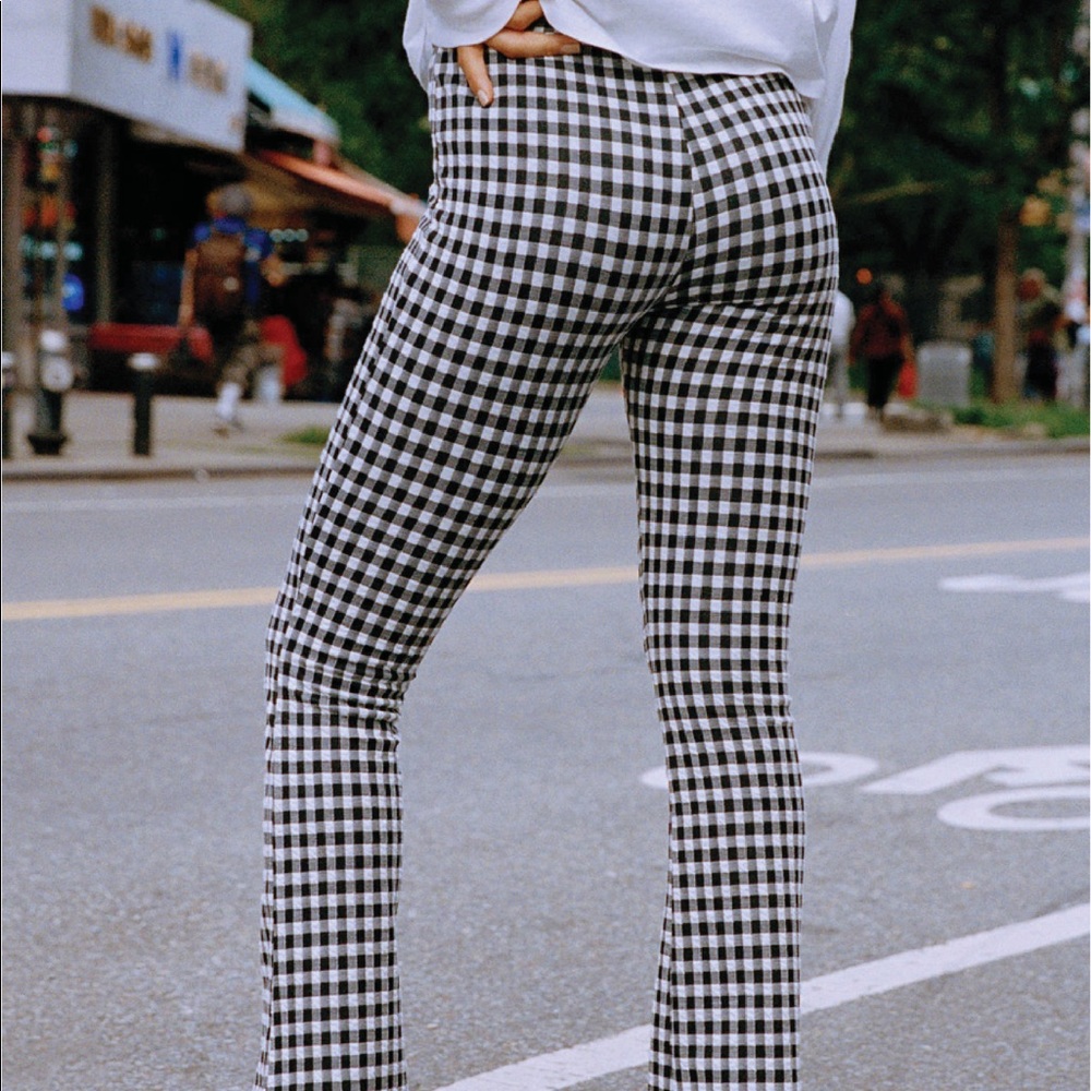 URBAN OUTFITTERS CHECKERED FLARE PANTS